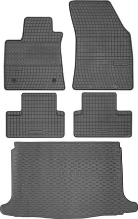 OEM Juego De Alfombrillas De Goma Para Renault Megane Iv Hatchback (2016-2024) + Alfombrilla Para El Maletero