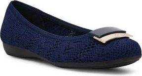 Anne Klein Akudita Flat in Navy Knit at Nordstrom Rack, Size 7.5