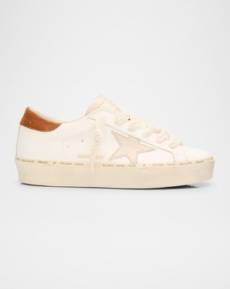 Golden Goose Hi-Star Leather Low-Top Sneakers