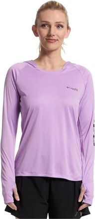 Columbia PFG Tidal Tee Hoodie Womens Purple Omni Wick Quick Drying GBO2876