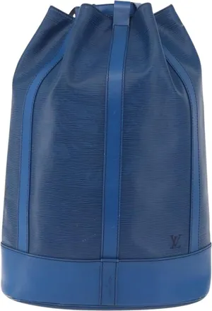Louis Vuitton Randonn&eacute;e Epi Blue Leather Backpack Bag (Pre-Owned)