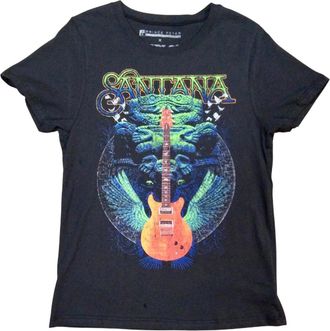 Prince Peter Womens Carlos Santana Dragon Tee In Black