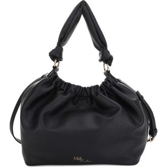 Mali + Lili Nala Recycled Vegan Leather Hobo Crossbody Bag in Black at Nordstrom