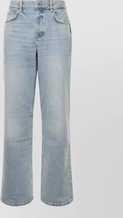 Represent straight leg trousers belt loops five pockets