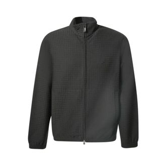 Emporio Armani Jassen, Heren, Zwart, XL, Katoen, Sweatshirt met volledige rits