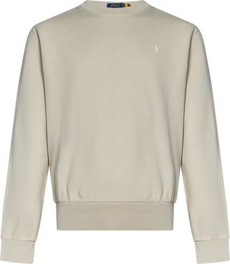 Polo Ralph Lauren Hoodies & sweatvesten, Heren, Grijs, XL, Grijze Crewneck Sweatshirt Klassiek Pony Borduurwerk