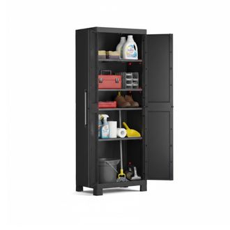 Dmora Dmora - Armario Exterior Terrebonne, Mueble Para Exteriores, Mueble De Jard&iacute;n Multiusos, Contenedor Para Balc&oacute;n O Garaje, Made In Italy, 65x45 H182 Cm