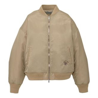 Onitsuka Tiger (WMNS) Onitsuka Tiger Tiger Head Embroidered Flight Jacket Khaki 2182B562-250