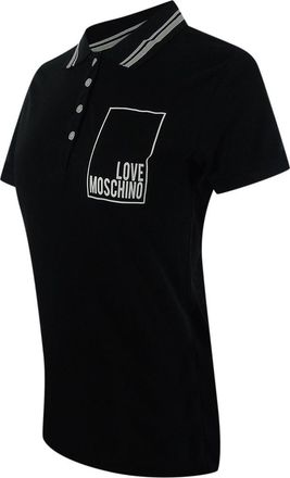 Moschino Love Moschino Small Box Logo Zwarte Poloshirt