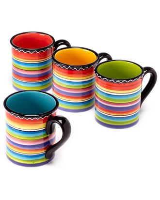 Certified International Tequila Sunrise Set Of 4 Mugs