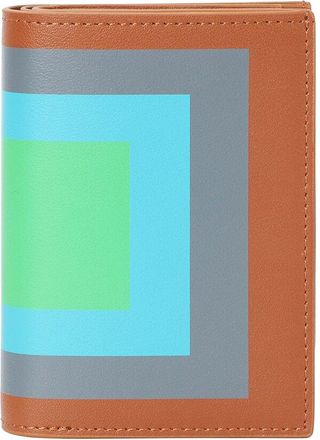 Tiffany & Fred Geometric Print Leather Wallet