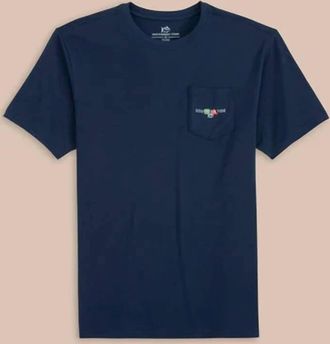 Southern Tide Mens Short Sleeve Channel Marker Buoy Tee In Navy