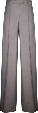 Max Mara Wide Trousers, female, Gray, Size: XS Pantalone lungo