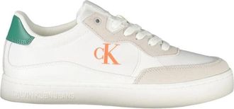 Calvin Klein Leather Sneaker - Heren - Sneakers - Wit - 44 EU - Leer - Schoenen