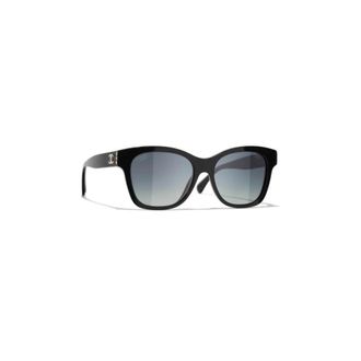 Chanel Sunglasses, female, Black, Size: 54 MM Square Sunglasses