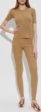 Fear of God Leggings With Logo Patch, Womens, Beige