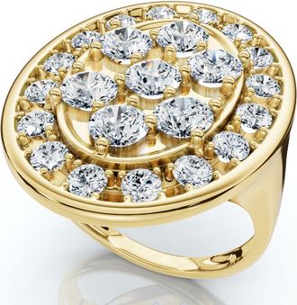 Pompeii3 2 5/8Ct Diamond Statement 10k Gold Ring Lab Grown EF/VS