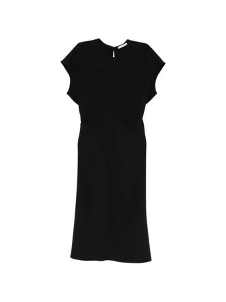 Patrizia Pepe Fluid Midi Dress In Twill