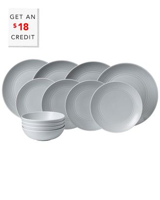 Royal Doulton Exclusively For Gordon Ramsay For Gordon Ramsay Maze Light Grey 12Pc Set With $14 Credit