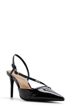 Aldo Ellsie Slingback Pointed Toe Pump in Black at Nordstrom, Size 8.5