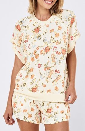 Papinelle Sleepwear Amber Floral Cotton Sleep Top at Nordstrom, Size Medium