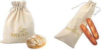 Think Kitchen Brottasche Set, 2 Stk. tlg. 1 Baguettbeutel, 1 Brotbeutel
