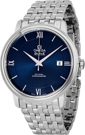 Omega Pre-owned Omega De Ville Prestige Automatic Chronometer Blue Dial Mens Watch 424.10.40.20.03.001