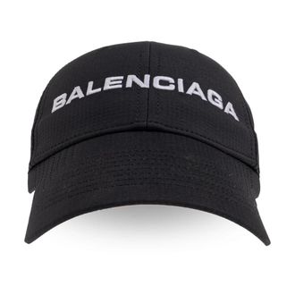 Balenciaga Caps, male, Black, Size: L Logo Cap