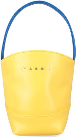 Marni Tassen, Dames, Geel, ONE Size, Polyester, Flower Basket Bag