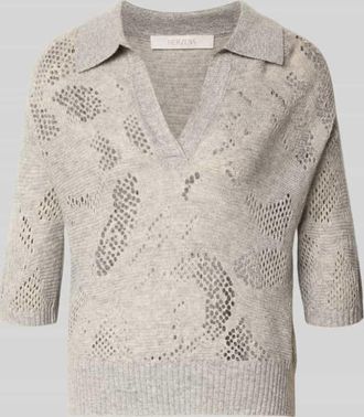 Herzen&rsquo;s Angelegenheit Relaxed Fit Pullover aus Escorial Woll-Mix mit Kaschmir-Anteil in Hellgrau, Gr&ouml;&szlig;e 34