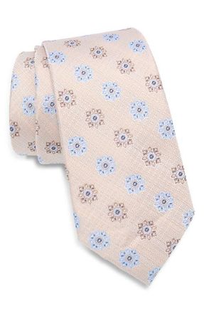 Nordstrom Atwood Medallion Silk Jacquard Tie in Taupe Medallion at Nordstrom