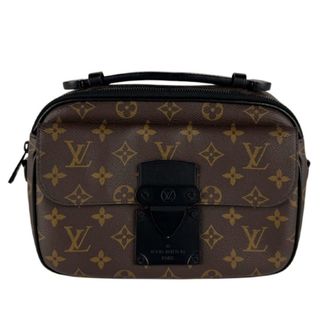 Louis Vuitton Black Brown Canvas Shoulder Bag (Pre-Owned)