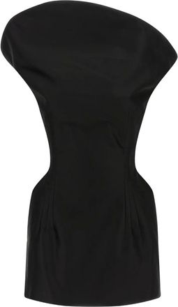 Magda Butrym Abito corto asimmetrico - Nero