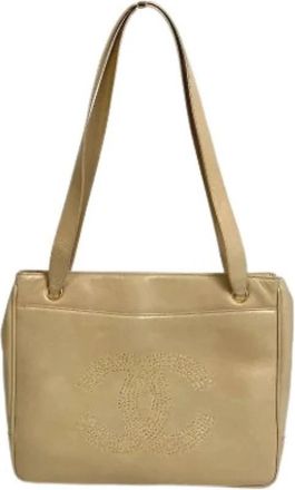 Chanel Pre-owned Vintage Shoulder Bag - Dames - Vintage Schoudertas - Geel - ONE Size - Leer - Vintage