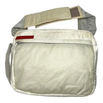 Prada Pre-owned Cross Body Bags, female, White, Size: ONE SIZE Pre-owned Cahier Chain Belt Bag