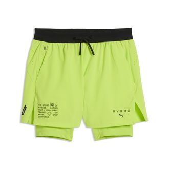 Puma Shorts PUMA x HYROX PWRMODE 2 in 1 da uomo, Accessori, Verde, XXS