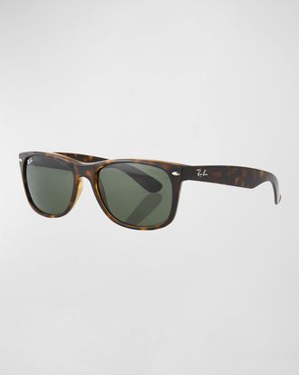 Ray-Ban Mens New Wayfarer 58mm Flat-Top Plastic Sunglasses