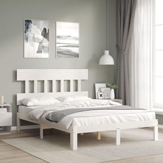 vidaXL Vidaxl - Estructura De Cama Sin Colch&oacute;n Madera De Pino Blanca 120x200 Cm