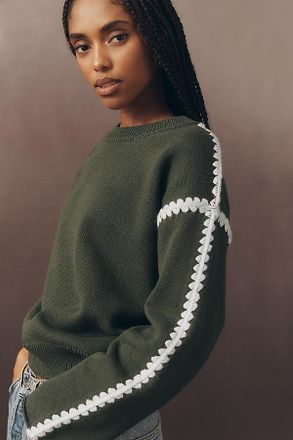 English Factory Petite Tipped Sweater