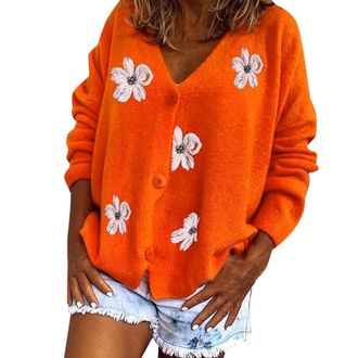 Generic Winter Jumpers for Women Cardigan Single-Breasted Womens Knitwear Womens Soild Womens Cardigan Cashmere Jumpers Ladies Sales Holiday Essentials Autumn