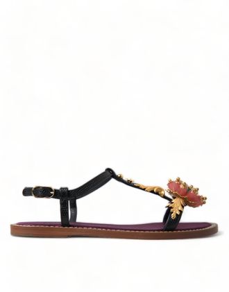Dolce & Gabbana Florale Versierde Sandalen Model La10367