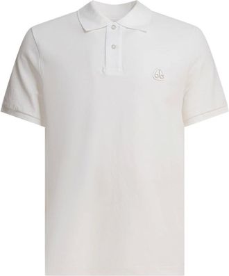 Moose Knuckles Polo Shirts, male, White, Size: S White Polo Shirt Comfort Style