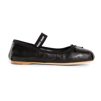 Miu Miu Dames, Schoenen, Zwart, Maat: 37 EU Leer