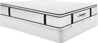 VENTE-UNIQUE.COM Colch&oacute;n con somier canap&eacute; melamina blanco 180 x 200 cm