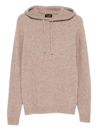 Roberto Collina Felpa con cappuccio e coulisse - Toni neutri