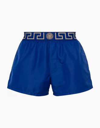 Versace Mens Greca Swimshirts Blue - Size: 5