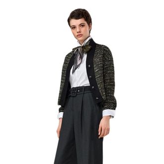 Riani Chaqueta Boucl&eacute; con Ribete de Canal&eacute; - Jackets - Mujer - Verde - M