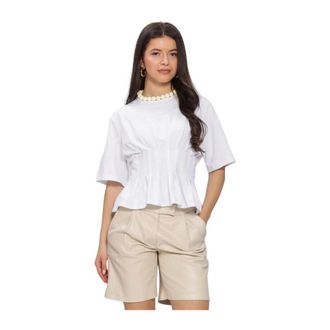 Gestuz GZinez Tee - Dames - Blouses & Shirts - Wit - Maat: XL Katoen