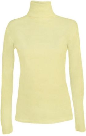 Generic New Ladies Plain Long Sleeve Polo Neck Stretch Top Women Turtle Neck Jumper Shirt (M/L (UK 12-14), Cream)