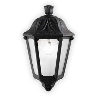 Ideal Lux Ideal Lux - Anna - 1 Farolillo De Pared Empotrado Para Exterior Negro Ip44, E27